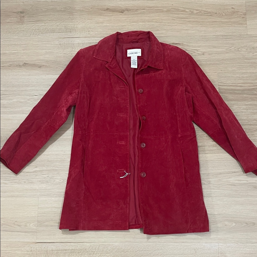 Cherokee Deep Red Trench Coat